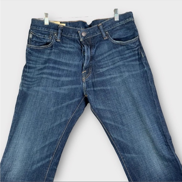 Abercrombie & Fitch 34x32 The A&F Boot Faded Denim Blue Jeans Button-Fly Bootcut - Picture 4 of 13